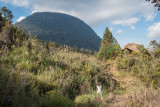 Magic Mountain, a parasitic cone on the flanks of Mount Hagen, John for scale