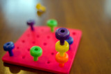Grandsons pegboard toy