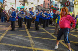 A local St Patricks Day parade band somewhere in rural Ireland