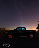 Light Painting my truck with Milkyway in background