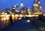  Out of Focus shot of Pier 14 with the San Francisco.skyline in the background.