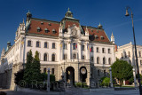 Former State Mansion of Carniola now administrative building of the University of Ljubljana at Congress Square Ljubljana Sloveni