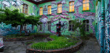Underwater Graffiti on studio at Metelkova City Autonomous Cultural Center squat former Yugoslav National Army military barracks