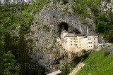 Predjama Castle 1570 Renaissance fortress built into the mouth of a cliffside cave in Slovenia