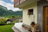 Modern alpine house architecture in mountainous Gorenjska Region in Selo village at Bled Slovenia Europe