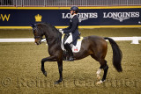 Megan Lane riding high stepping Caravella at Royal International Dressage Cup at Ricoh Coliseum Royal Horse Show Exhibition Plac