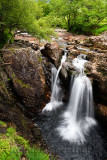 Lower Falls of the Water of Nevis river in Glen Nevis valley at Achriabhach Scottish Highlands Scotland UK