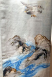 Kimono  motif deau vive, rochers et aigles (2e moiti 19e s.) - 1168