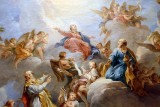 Franois Lemoine - La Vierge en gloire, dtail (1732), Chapelle de la Vierge, Eglise St Sulpice - 9630