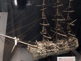 Model of HMS Bellerophon made from bone by French prisoners held in Scotland (19th c.), Edinburgh Castle - 8971