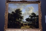 Wooded Landscape with Merrymakers in a Cart (1665) - Meindert Hobbema - 4406