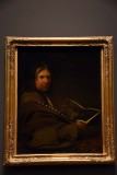 Self-Portrait Hodling an Etching by Rembrandt (1700-1710) - Arent de Gelder - 5163