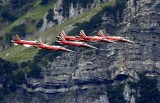 Patrouille Suisse in Front of the Glrnisch Mountain