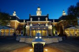 American pavilion at night