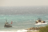 Tug and barge, going different directions, Nassau