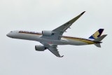 SIA A350-900, 9V-SMN, Emerging From The Clouds