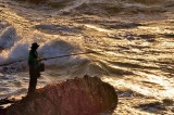 Dangerous Fishing At Sunset