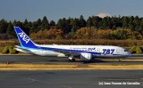 ANAs B-787-8, JA813A, Landing With Fuji-san Behind