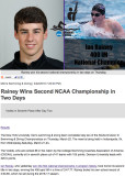 Ian Rainey Wins Championships at NCAA Meet, March 2018