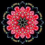 Kaleidoscope created with a picture of embroidery work