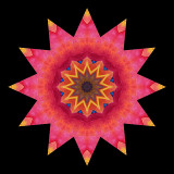 Kaleidoscope created with a picture of an amateur painting