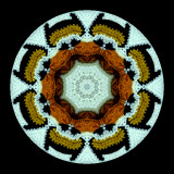 Kaleidoscope created with a picture of a knitted artwork seen at the Christmas market in Zurich