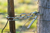 Gate catch and cattle proof.