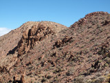 Distant hikers in the Dantes view area, Death Valley