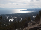 Viewing Lake Tahoe in the evening