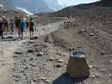 The extent of the Athabasca glacier in 1982