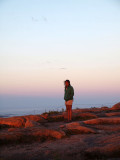 In the fading light on Cadillac Mountain, Acadia National Park
