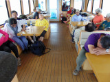 On the yatch, tired after visit to North Seymour Island