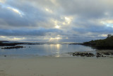 White sand in front of Finch Bay in the morning, Galapagos Islands