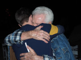 An emotional moment with grandfather at rehearsal