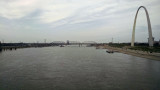 The Mississippi river from the Eads bridge