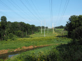 Power cables over the Seneca Ridge Trail