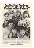 Can You Find the Drug Pusher in this picture ad (1990) 