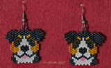 Swiss Mountain Dog Earrings - Sold