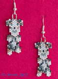 Dog - Blue Merle Aussie Wiggle Earrings (sold)