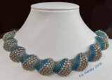 Flat Cellini - G/L Black Diamond with Capri Blue (Sold)