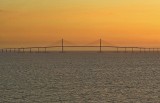 Sunshine Skyway Bridge at dusk