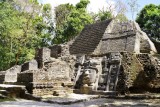 Temple of the Mask at Mayan Ruins, Lamanai, Belize