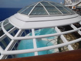 One of the Jacuzzis, hanging off the side of Deck 15