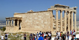 The Erechtheion (421-406 BC) is a Temple dedicated to Athena and Poseidon