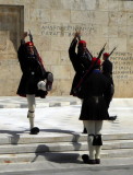 Changing of the Guard at the Tomb of the Unknown Soldier in Athens, Greece