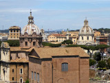 Church Domes in downtown Rome