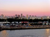 Sunrise in the Port of Buenos Aires