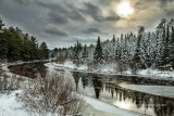 Winter scene at Couderay River