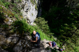 Steep route up to Smocza Jama Cave, Cracow Gorge, Koscieliska Valley, Tatra NP