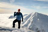 Myself on the summit of Starorobocianski Wierch 2176m, close behind Jakubina 2194m, Tatra NP